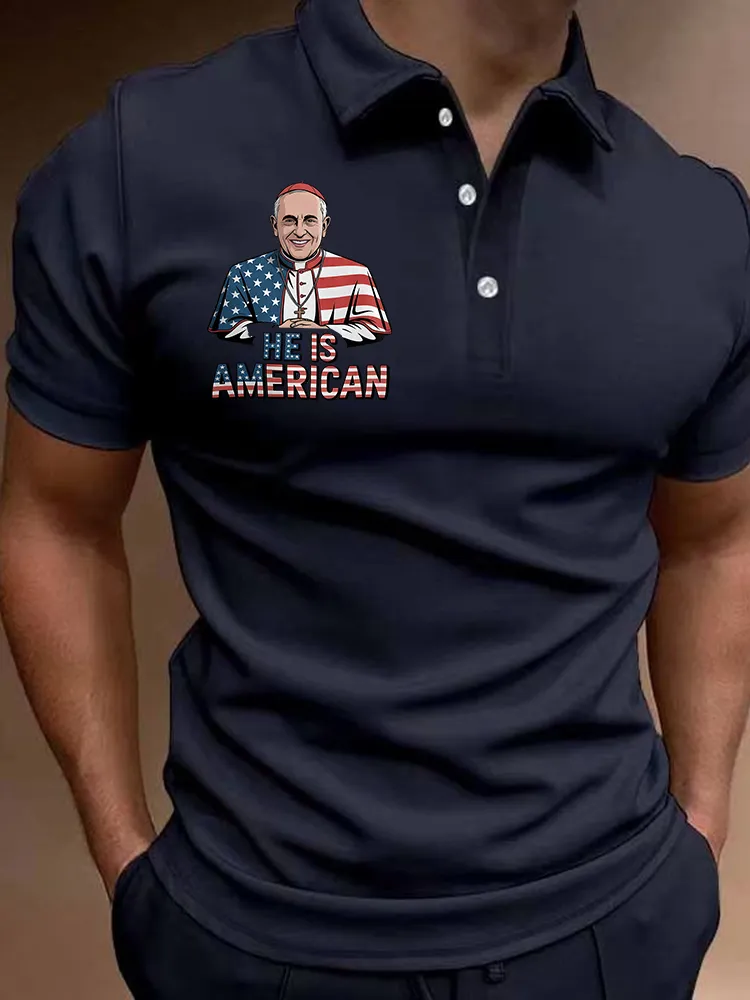 Men's He Is America Polo Shirt