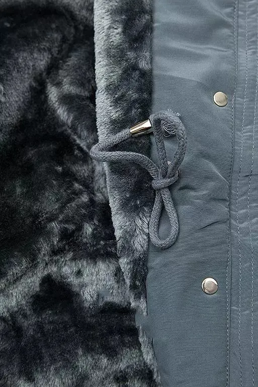 Winter parka, plush lining grey