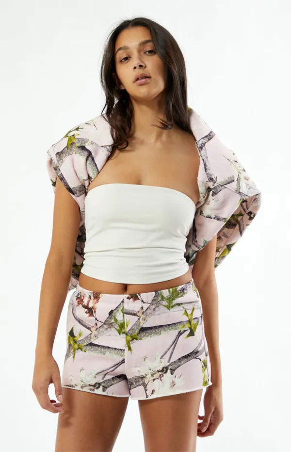 PacSun Pink Camo Sweat Shorts