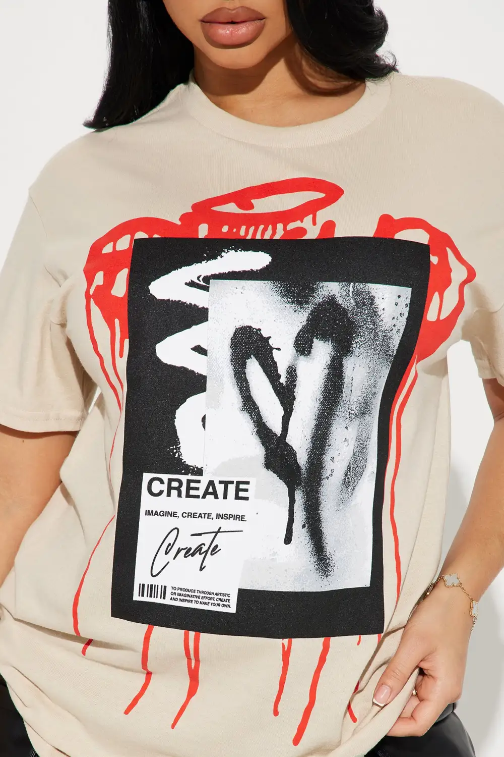 Create Love Graffiti Tshirt - Sand