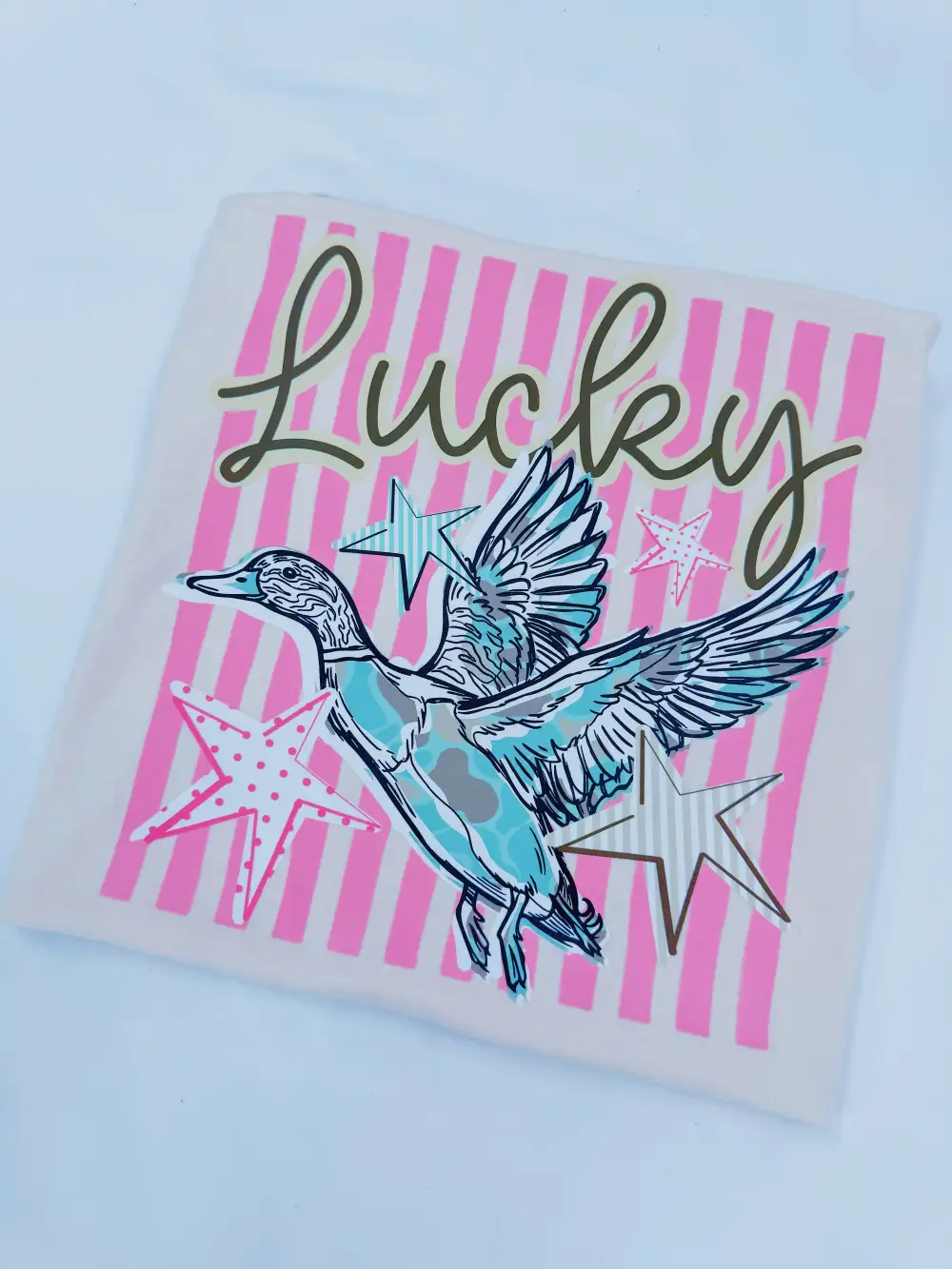 Whimsical Lucky Duck Graphic Tee