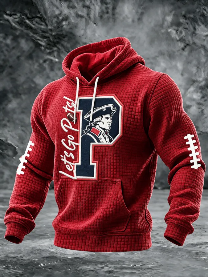 Men'S Football Fans Printed Hooded Sweatshirt