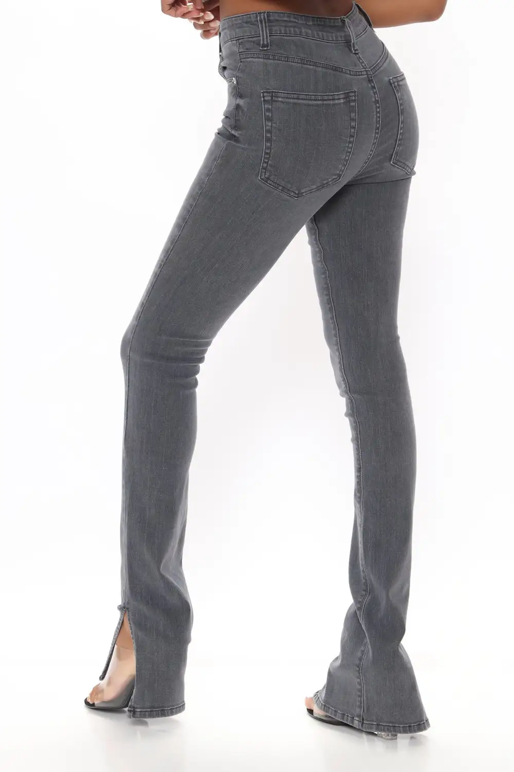 Tall Soho Side Split Skinny Jeans - Grey