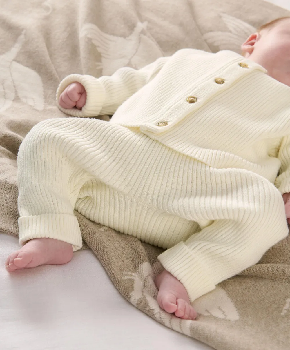 Knitted Cardigan & Leggings Set - Sand