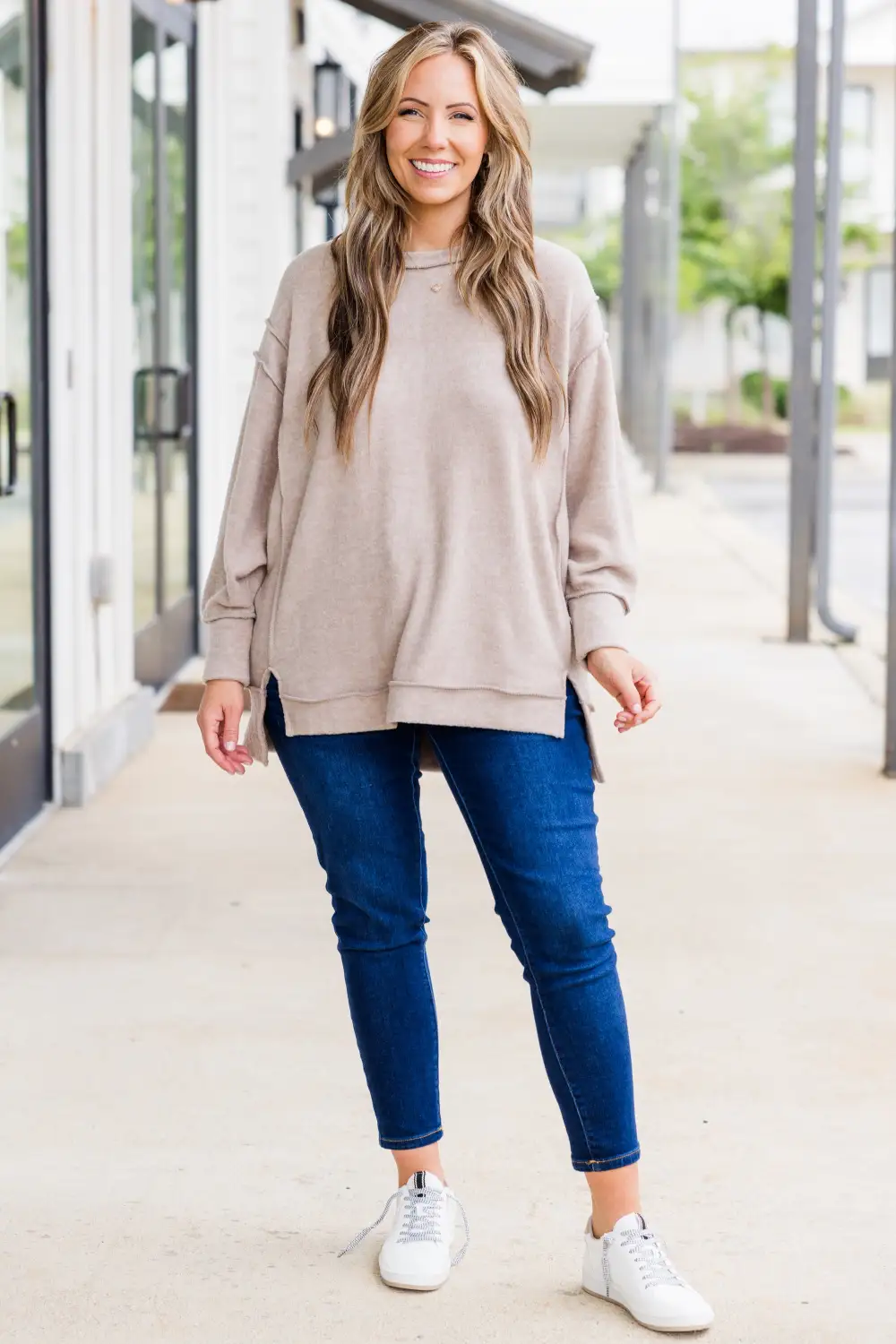 Say Hello Sweater, Ash Mocha