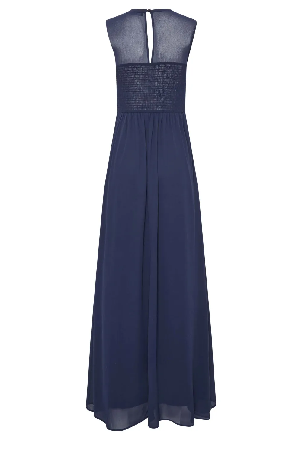 LTS Tall Navy Blue Lace Chiffon Maxi Dress