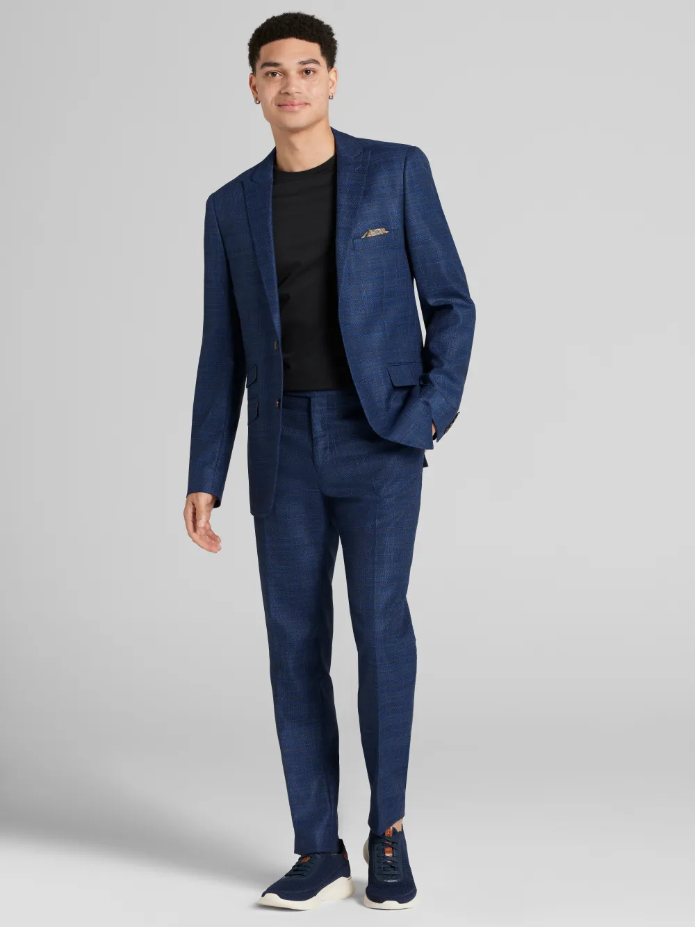 Paisley &Amp; Gray Slim Fit Check Suit Jacket