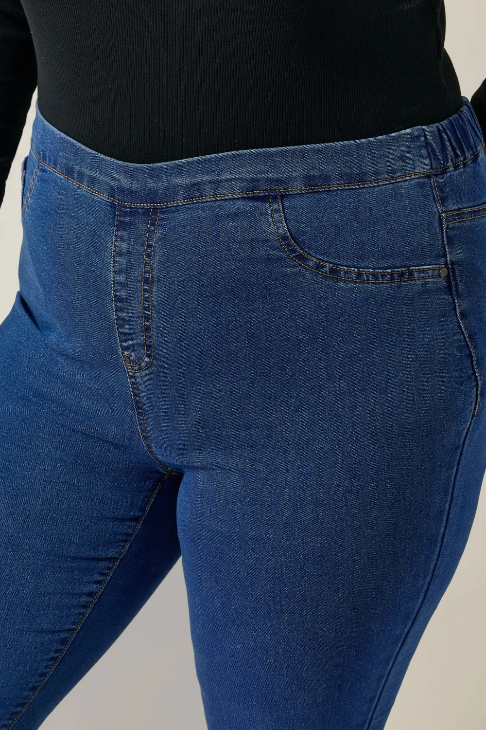 Evans Blue Mid Wash Denim Jegging