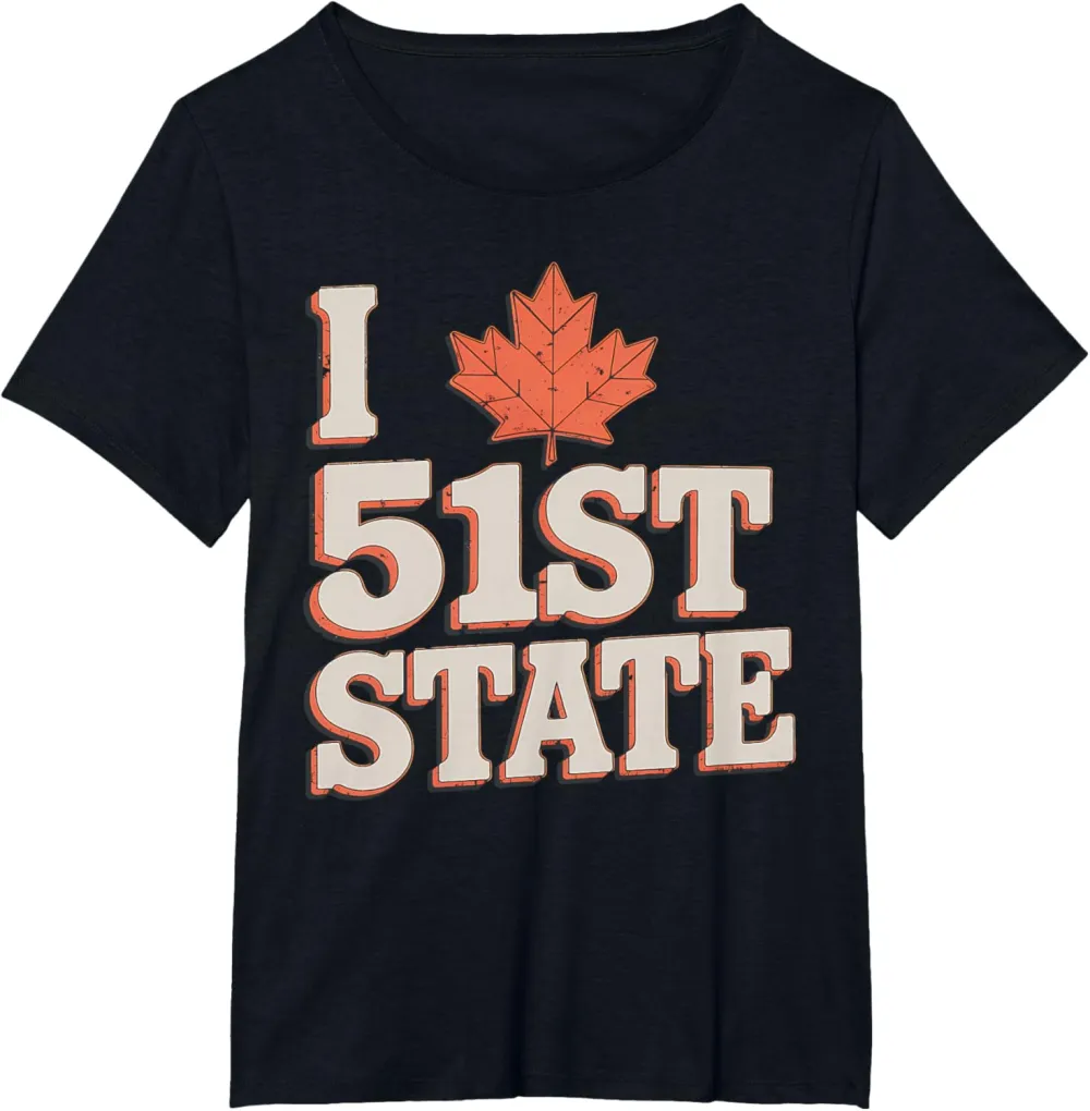 I Love 51St State Funny Red Heart Canada 51st State USA T-Shirt