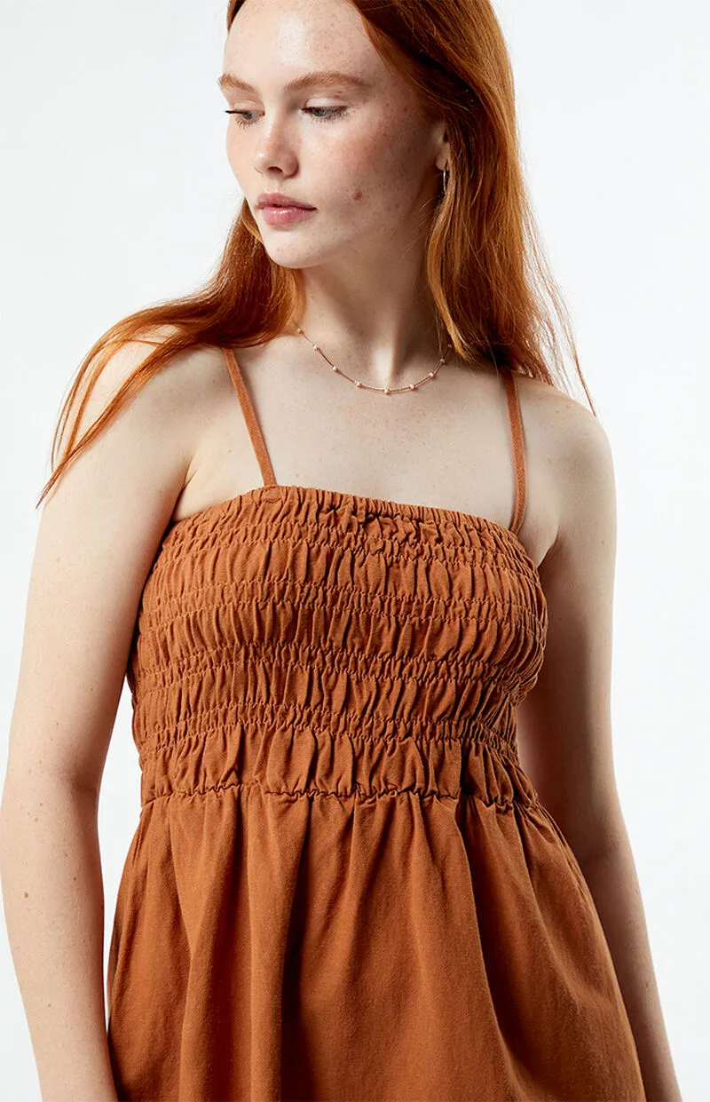 Rhythm Classic Shirred Mini Dress