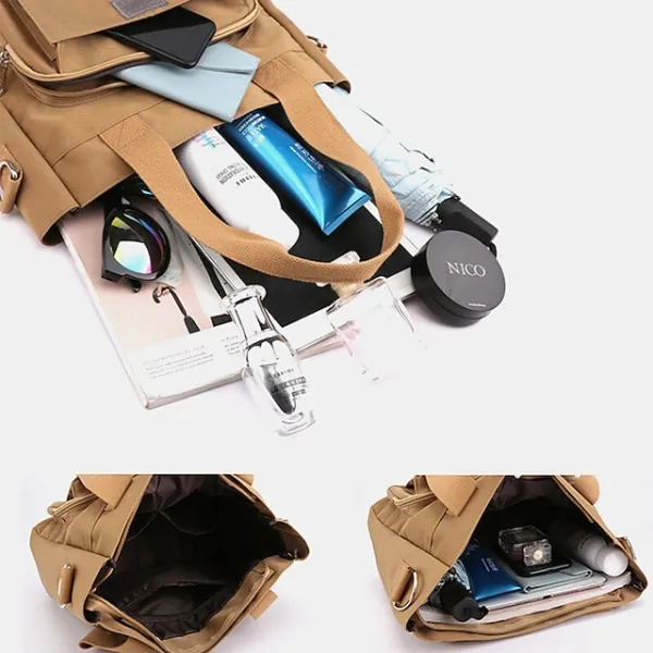 Women's Tote Oxford Cloth Daily Pink Black Dark Green