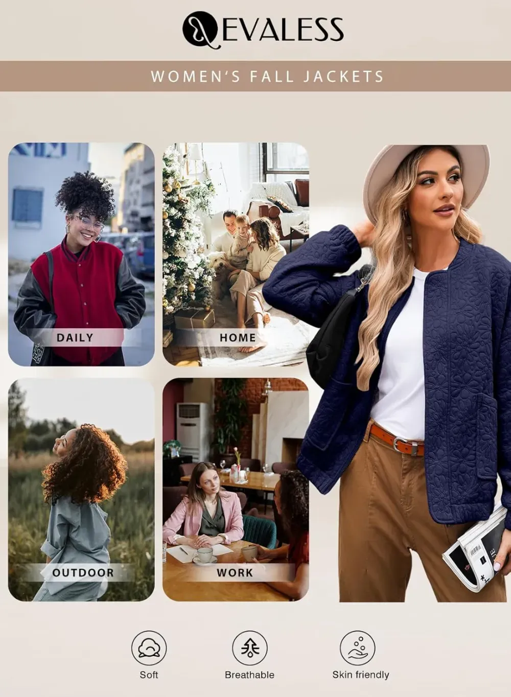 Jackets for Women Spring Fashion 2025 Cute Jacquard Coats Lightweight Zip Up Jackets Dressy Casual