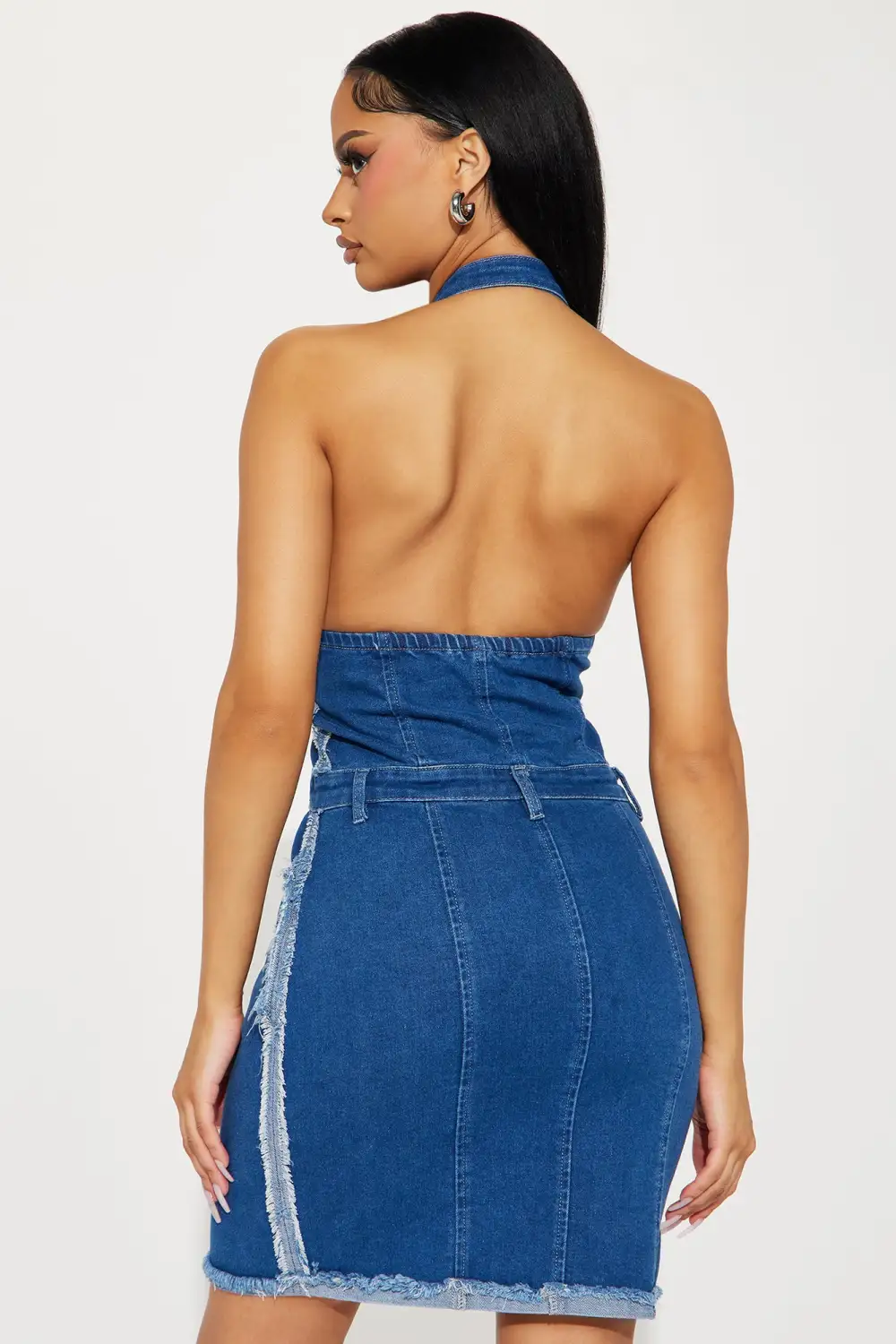 Paty Denim Mini Dress - Blue