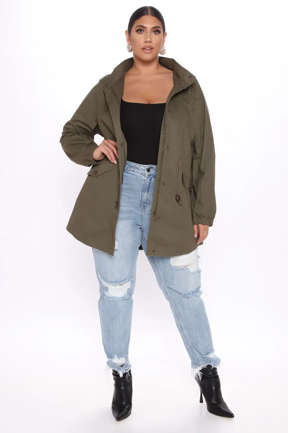 Giving You Some Love Anorak Jacket - Olive