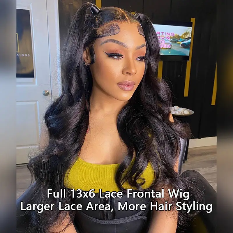 250% Density Body Wave Full 13×6 Frontal Lace Human Hair Wigs