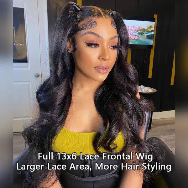 250% Density Body Wave Full 13×6 Frontal Lace Human Hair Wigs