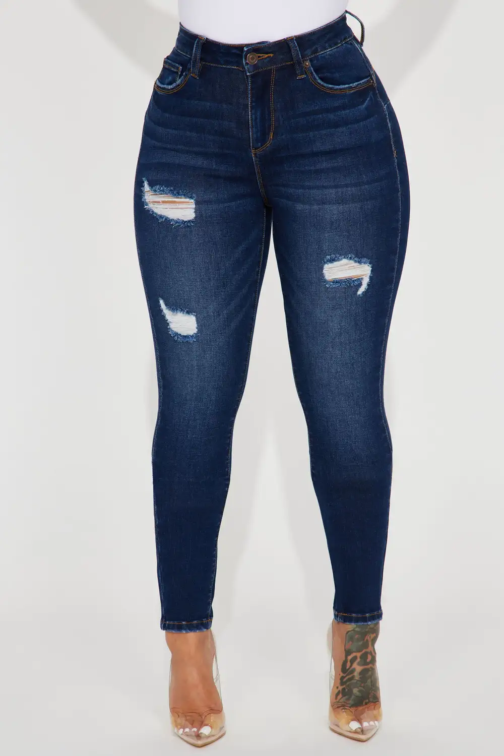 Taking Shape Booty Lifting Stretch Skinny Jeans - Dark Wash