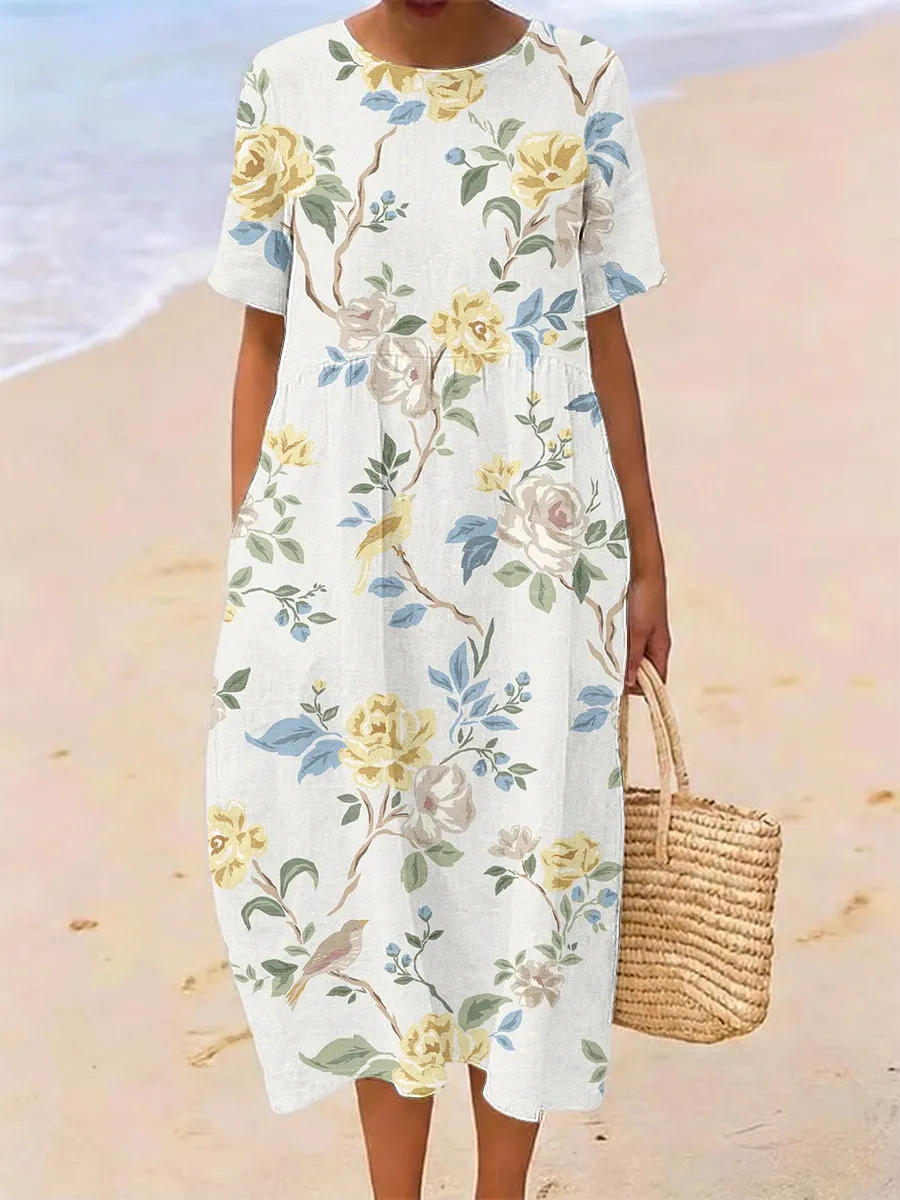 Women's Elegant And Comfortable Floral Dress