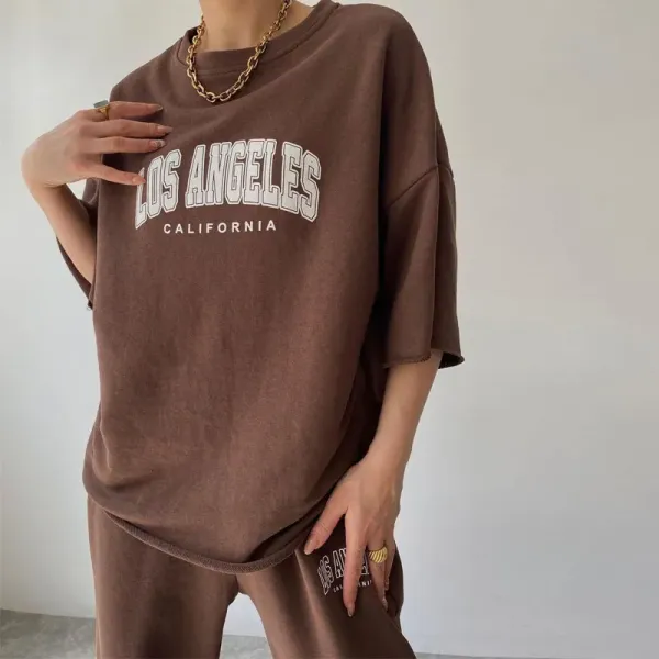 Leisure Style Short-sleeved Two-piece Suit