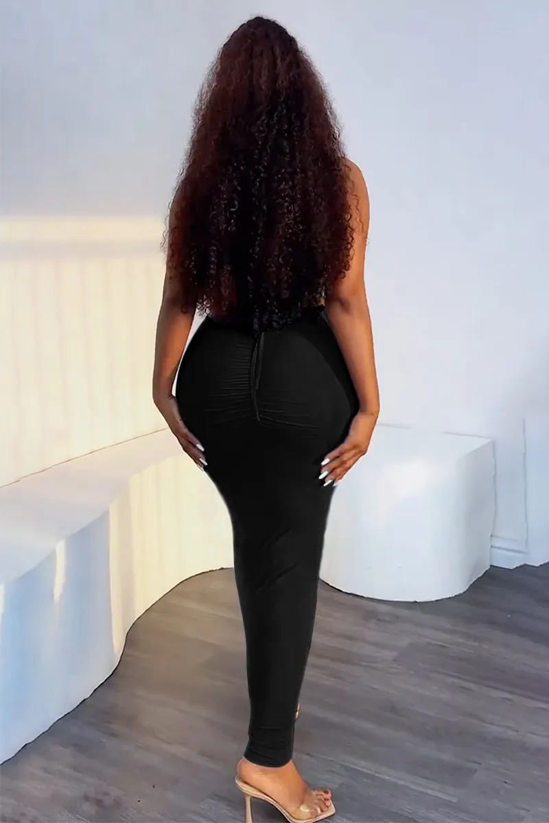 Ruched Crop Cami Bodcyon Maxi Skirt Matching Set