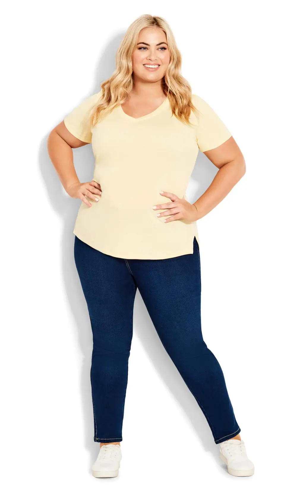 Evans Blue Dark Wash High Waisted Skinny Petite Jeans