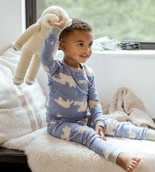Polar Mountain Organic Cotton Girl Pajamas