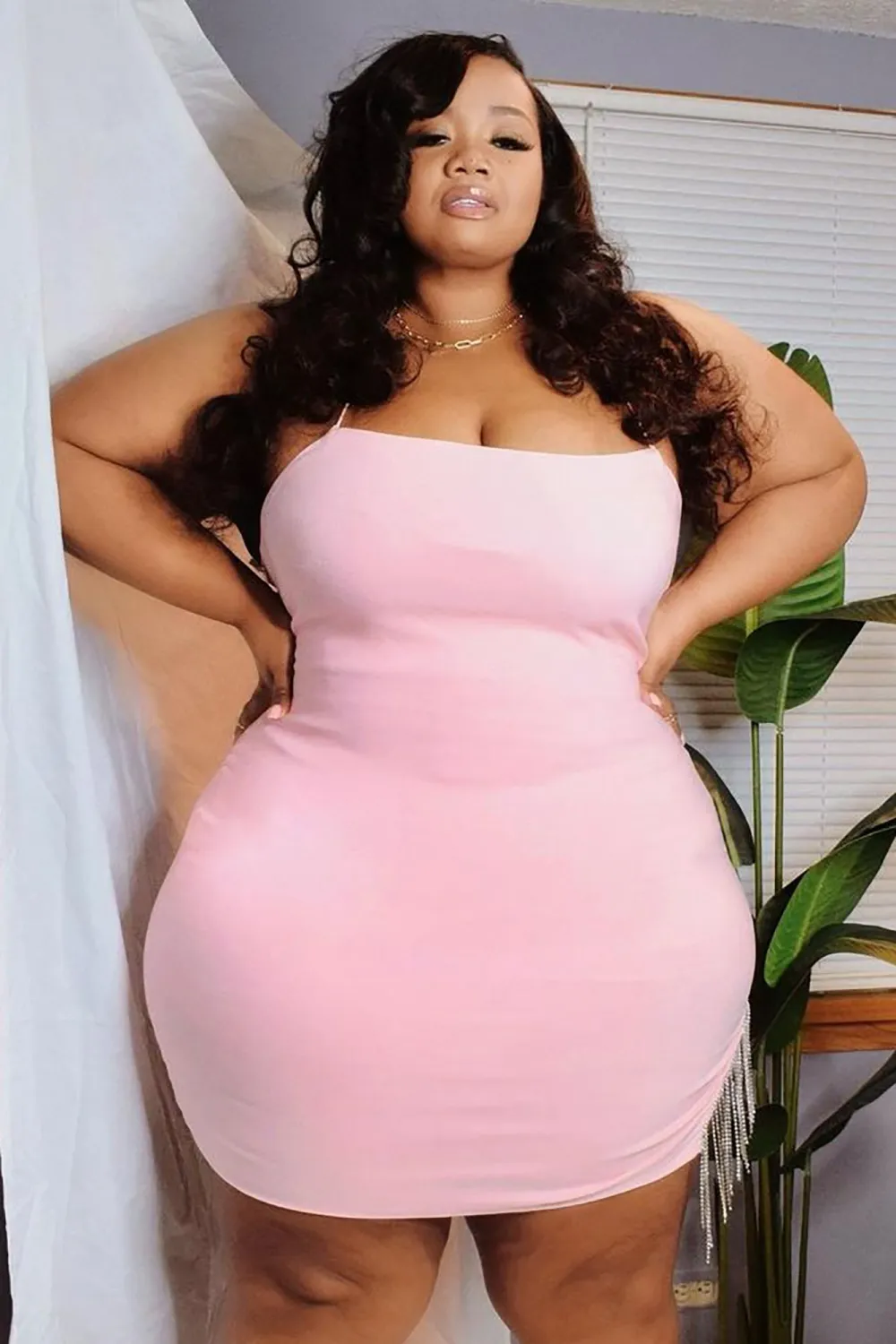 Borrowed Hearts Mini Dress - Light Pink