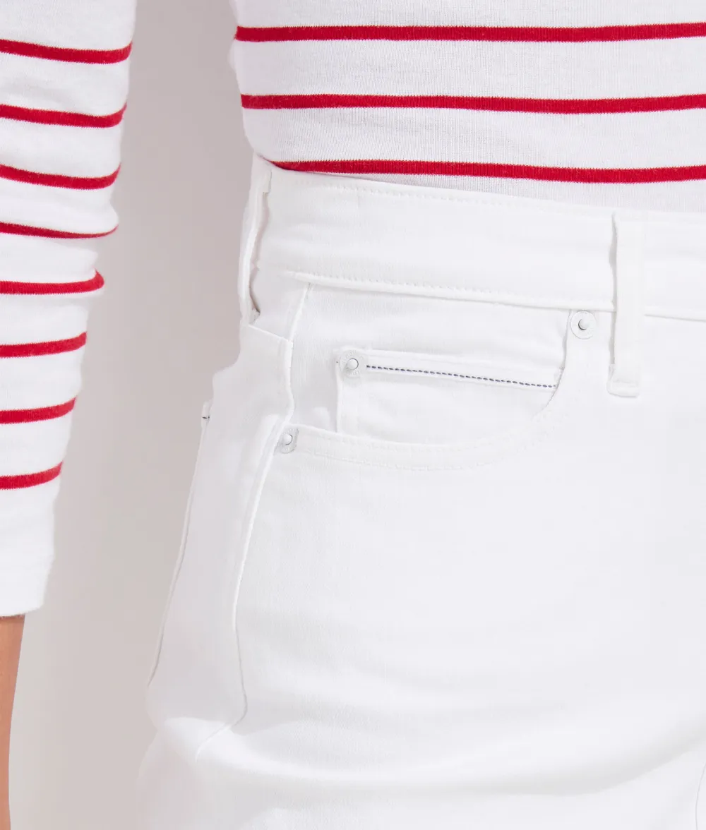 White Denim Skirt