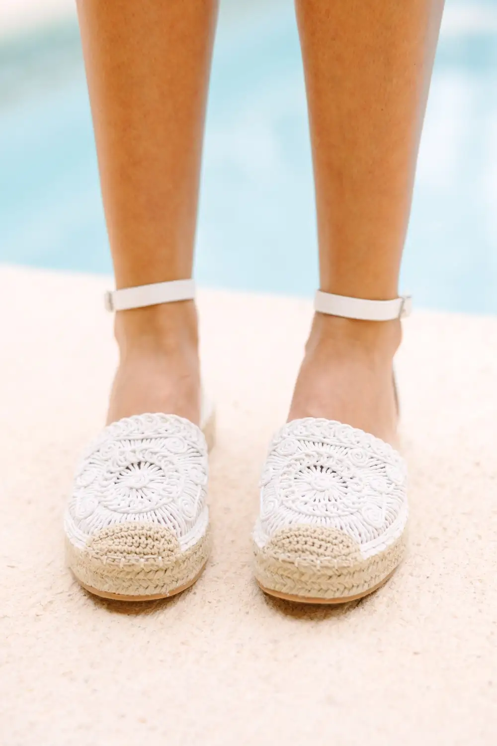 On Your Mind White Espadrille Flats