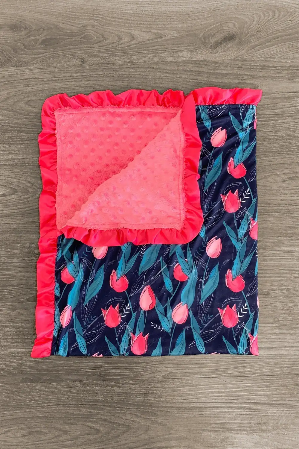 Pink Tulip Minky Blanket
