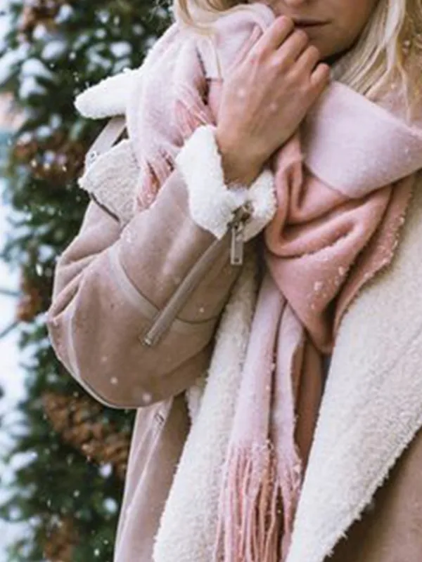 Paneled Solid Shawl Collar Jacket