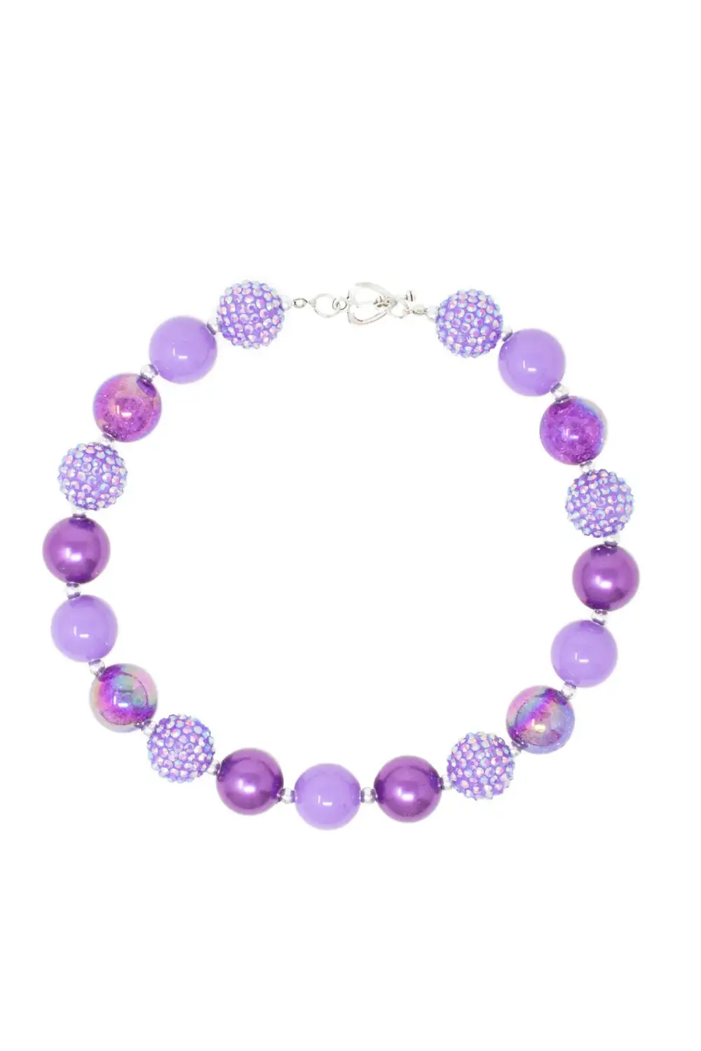 Purple Rhinestone Bubblegum Necklace