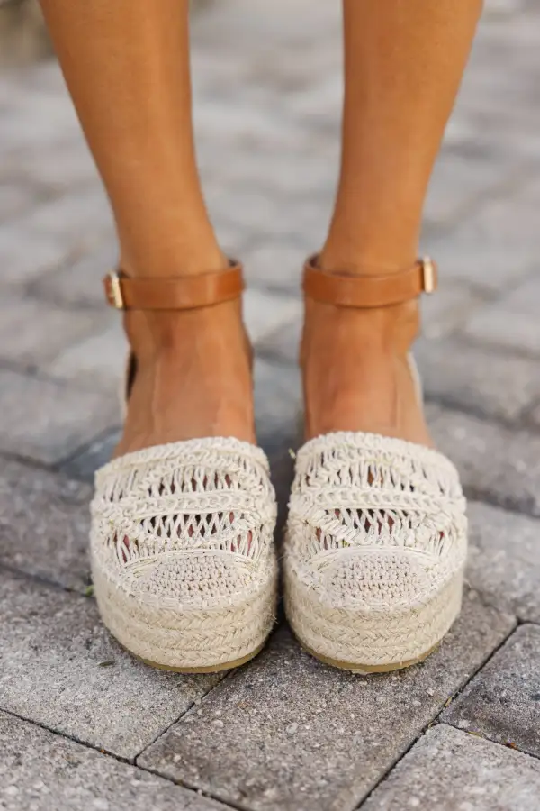 Solstice Nude Brown Espadrille Flat