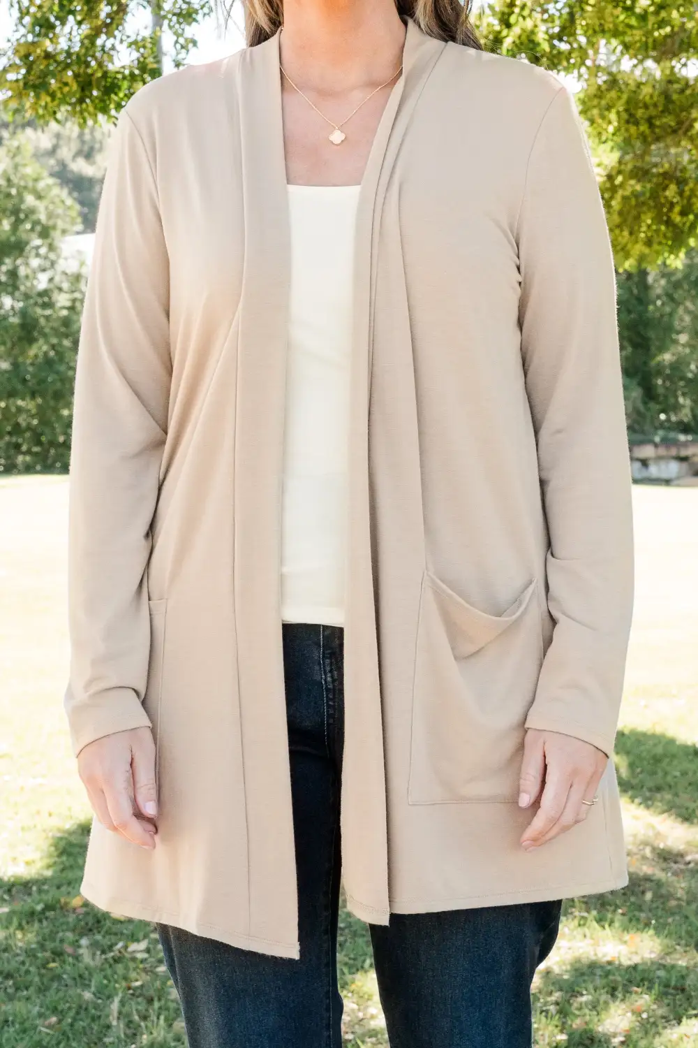 Kindness and Compassion Cardigan, Ash Mocha