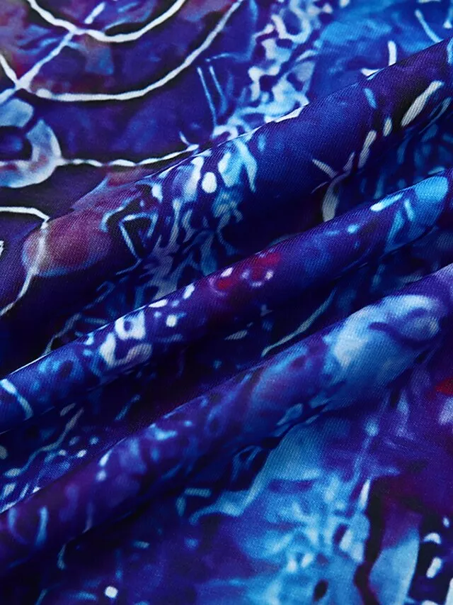 Women‘s Shift Dress Knee Length Dress 3/4 Length Sleeve Floral Print Summer Spring Fall V Neck Casual 2023 S M L XL XXL XXXL 4XL