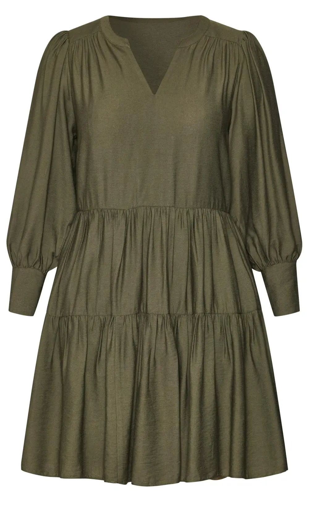 Evans Green Bianca Tiered Dress