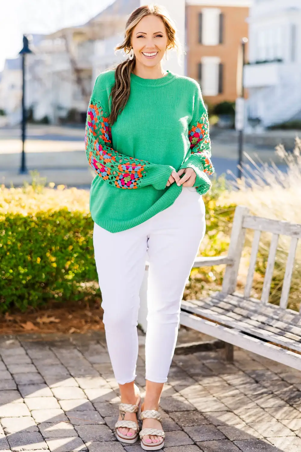 Queen of Peace Sweater, Kelly Green