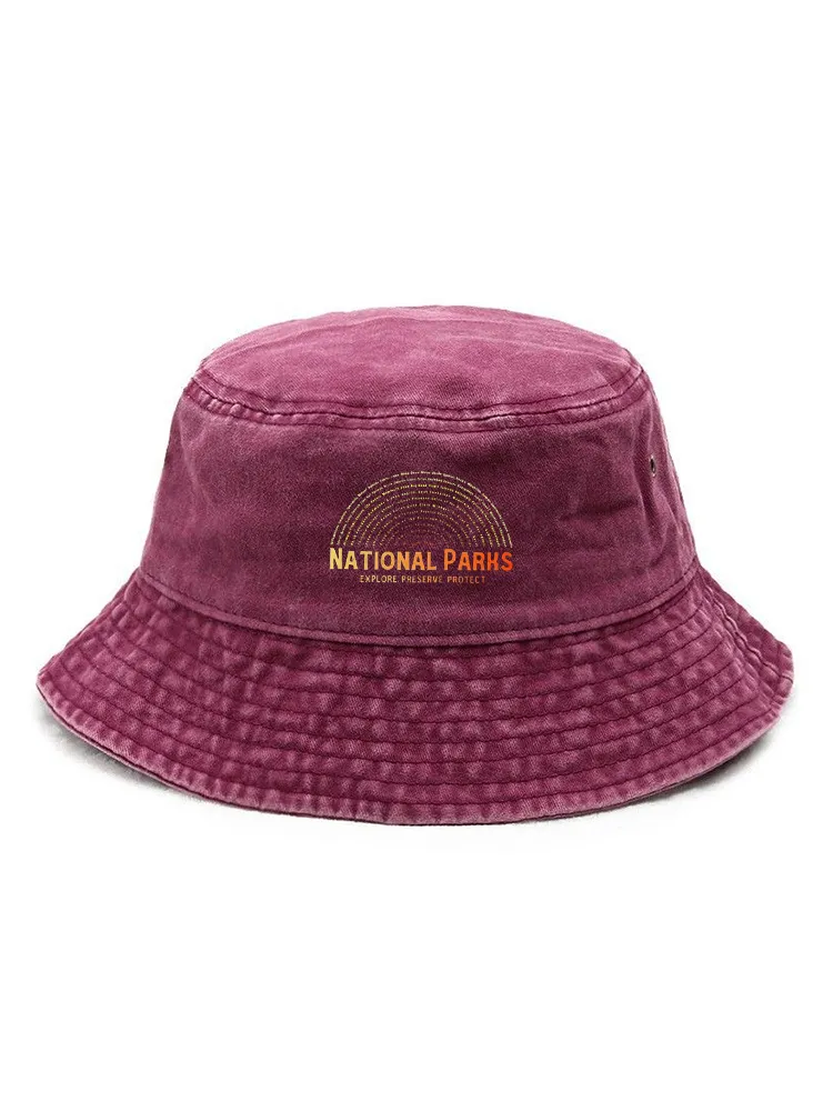 National Parks Explore Pressave Protect Printed Bucket Hat
