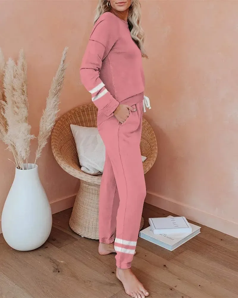 Lounge Sets for Women Two Piece Outfits Sweatsuits Sets Long Pant Loungewear Workout Athletic Tracksuits