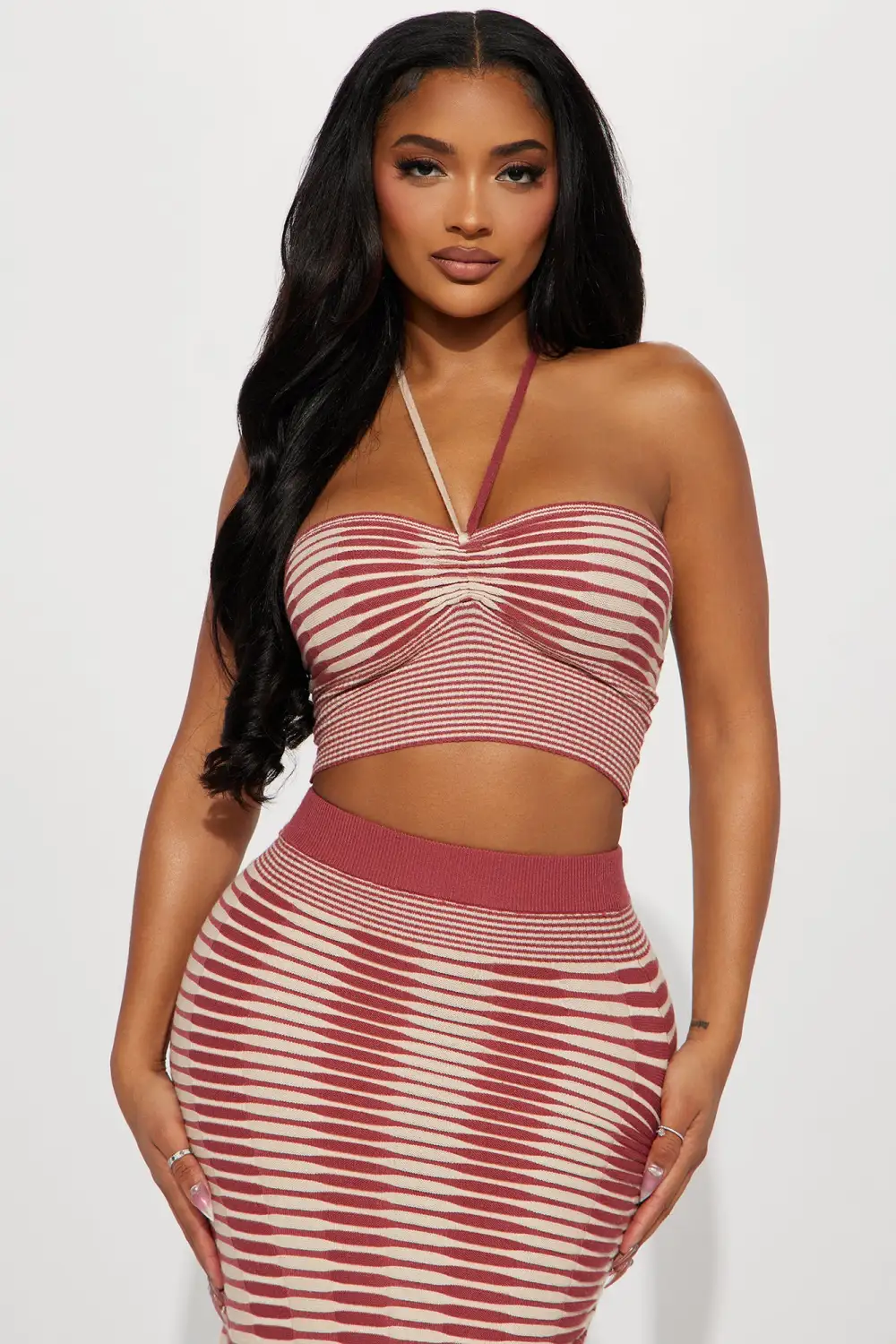 Best Idea Ever Skirt Set - Marsala