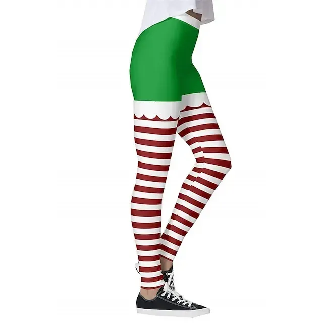 Santa Claus Leggings Jogger Pants Women's Christmas Christmas Christmas Eve Adults' Christmas New Year Eve Polyester Lycra Spandex Pants