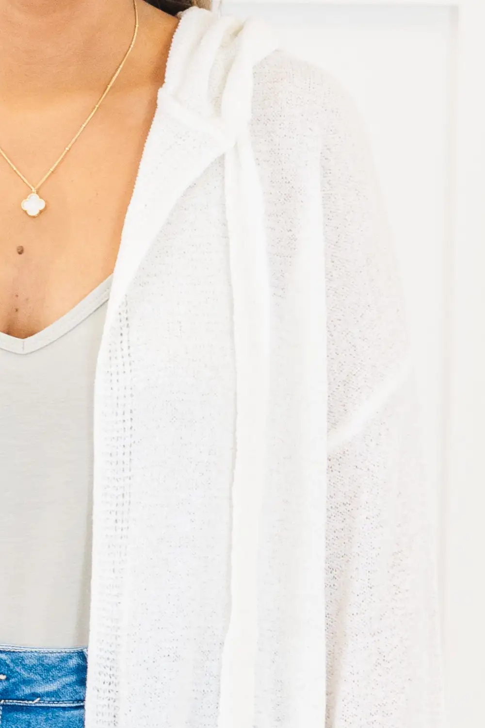 Chill With Me Cardigan, White