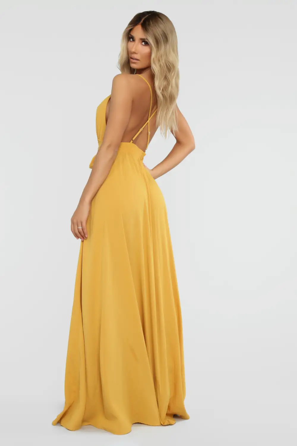River Flow Maxi Dress - Mustard