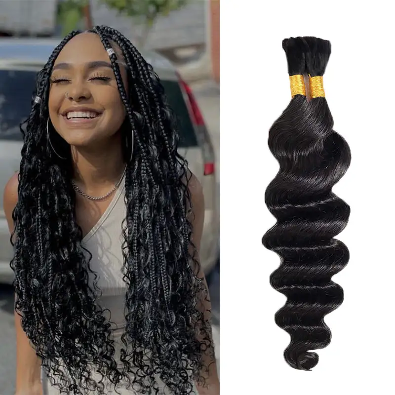 Flash Sale |Boho Braids Loose Deep Wave Hair Bulk For Braids 100% Human Hair Extensions 100g