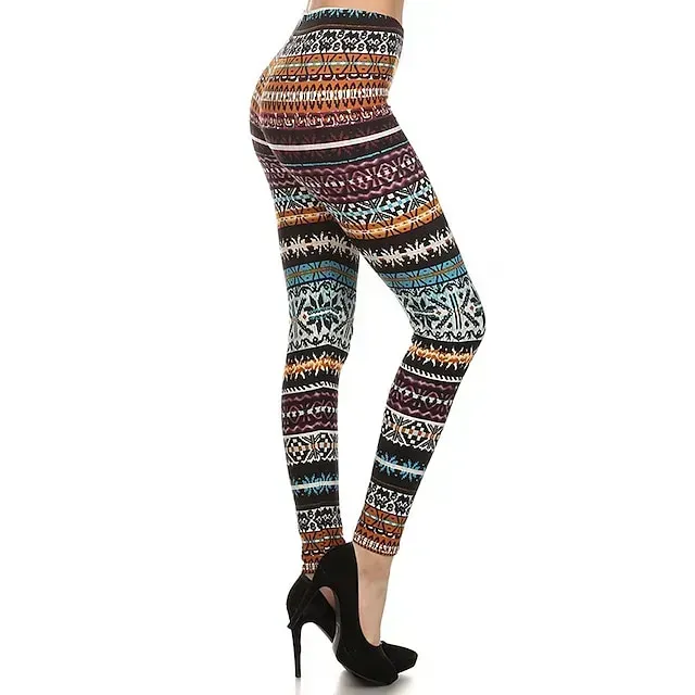 Santa Claus Leggings Jogger Pants Women's Christmas Christmas Christmas Eve Adults' Christmas New Year Eve Polyester Lycra Spandex Pants