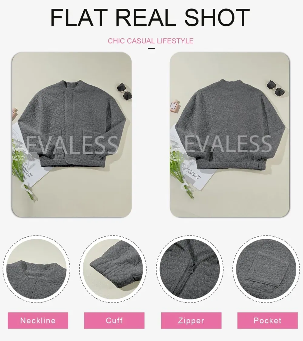 Jackets for Women Spring Fashion 2025 Cute Jacquard Coats Lightweight Zip Up Jackets Dressy Casual