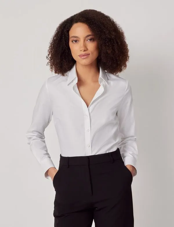 Twill Cotton Semi-Fitted Shirt