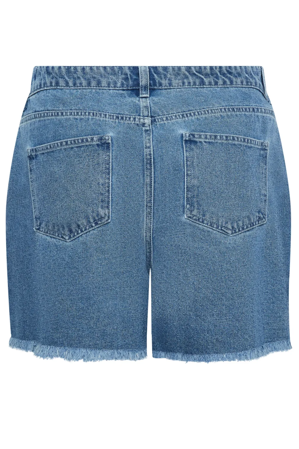 YOURS Curve Mid Blue Floaty Denim Shorts
