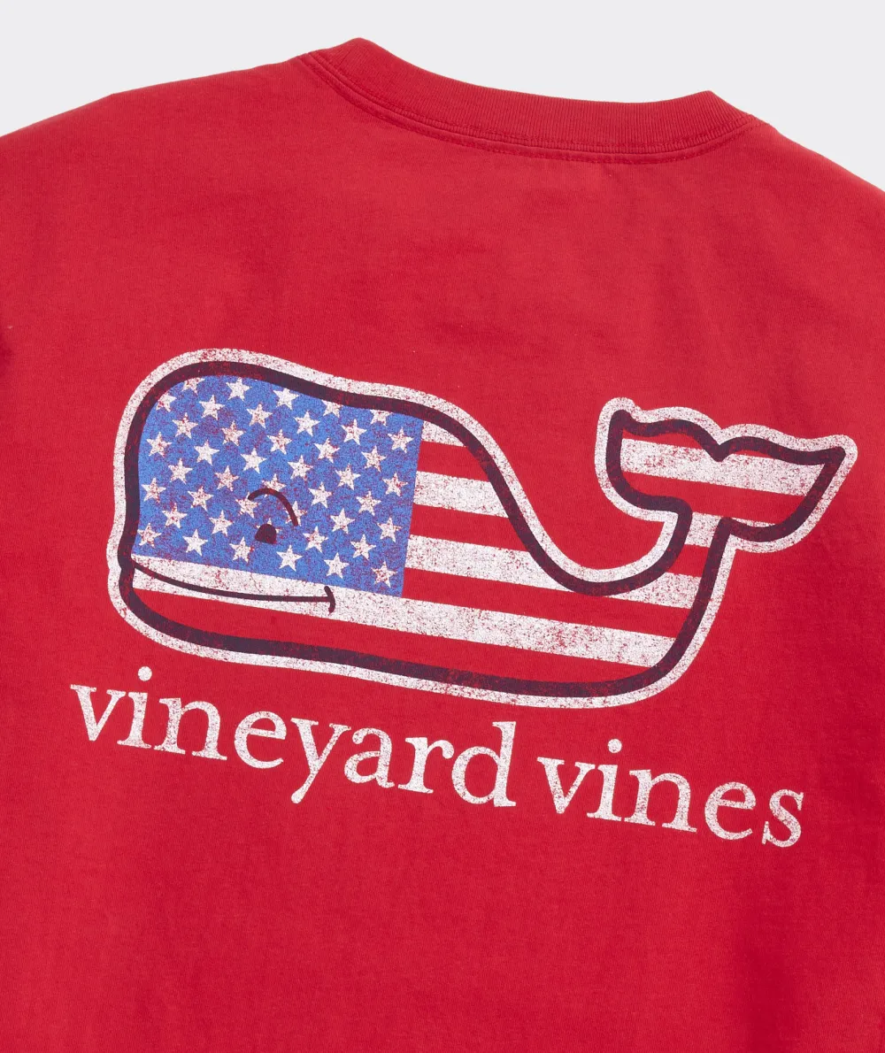 Flag Whale Short Sleeve Pocket Tee