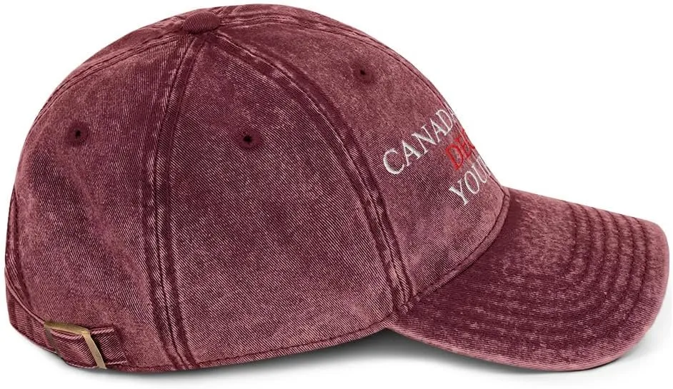Canada Politely Declines Your Offer Hat, Embroidered Canada is Not for Sale Cap, Vintage Distressed Cotton Twill Dad Hat